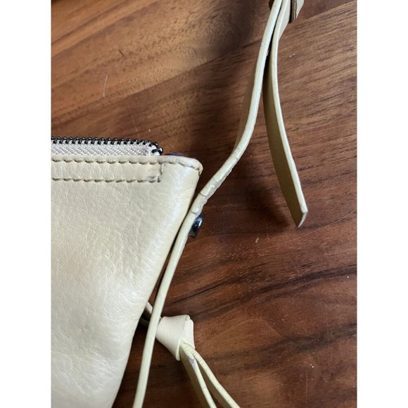 Kooba Y2K Vintage Handcrafted Leather Crossbody Bag Asymmetrical Zipper Yellow - Picture 13 of 14